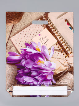 Цена за 25 шт. Пакет Крокусы, полиэтиленовый с вырубной ручкой, 37?46 см, 30 мкм