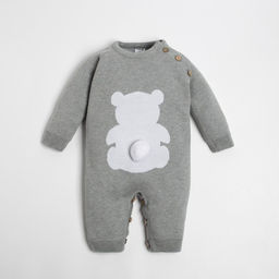 Комбинезон вязаный Крошка Я Мишка рост 68-74 см, цвет серый