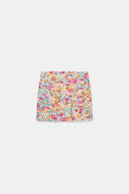 FALDA MINI DRAPEADA ESTAMPADO FLORAL / Multicolor - Zara фото 3
