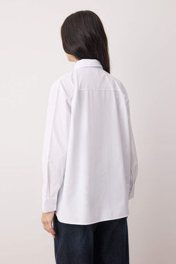 Beyaz Kravatl? Genis Kesim Gomlek TWOAW26GO00142 - Trendyolmilla фото 6