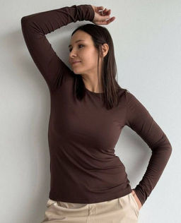 Лонгслив вискоза легкая качества пенье, кофе