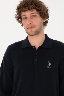 Erkek Comfort Fit Polo Yaka Lacivert Basic Kazak - U.s. polo assn фото 2