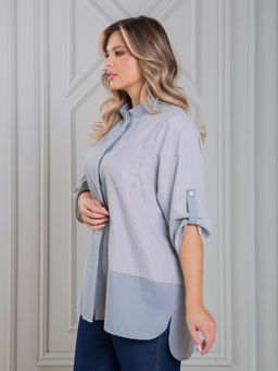 Блузка 1472 в стиле колорблок - Novita фото 11