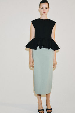 FALDA MIDI ABERTURA ZW COLLECTION / Gris