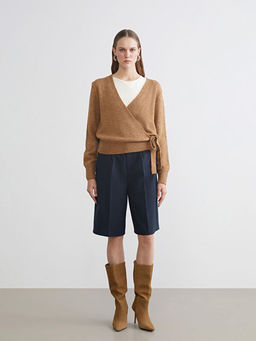 Kruvaze Yaka Kad?n Triko Kazak