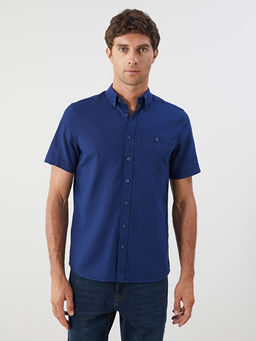 Regular Fit Keten Kar???ml? Erkek G?mlek