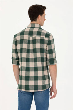U. S. Polo Assn / Мужская зеленая рубашка Lumberjack - U.s. polo assn фото 5