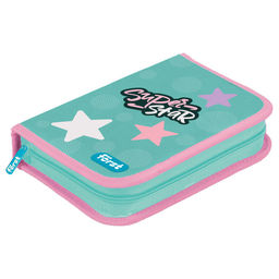 Пенал 1 отд. 200*140мм, с откидной планкой F?rst "Super star" (FT-PK-162402) полиэстер