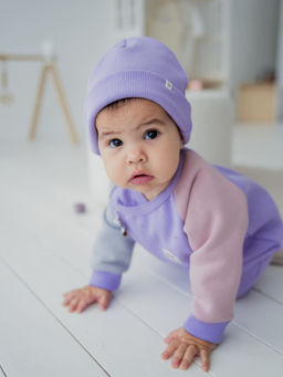 Комбинезон-косуха Колор блок Лаванда утепленный 0+ - Bungly фото 7