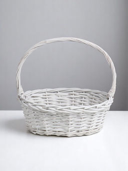 Корзина плетёная для хранения, лоза, овальная, серая, набор 3 шт.