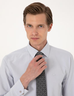 A__k Gri Slim Fit Uzun Kollu Basic G_mlek - Pierre cardin фото 2