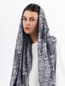 Большой, мягкий, тонкий и очень нежный двусторонний палантин с рисунком - Tantino фото 8