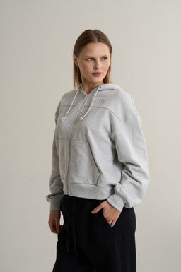 Толстовка на молнии Серый ANTA SKATE Knit Track Top