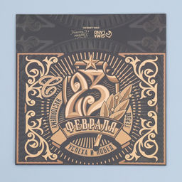 Цена за 5 шт. Коробка кондитерская, упаковка «23 февраля», 20×15×5 см