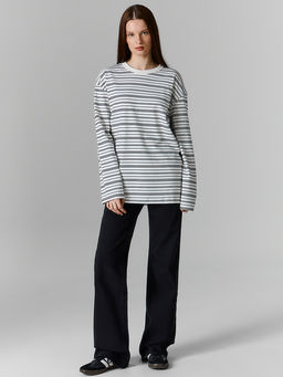 Джемпер женский в полоску оверсайз - Mark formelle фото 5