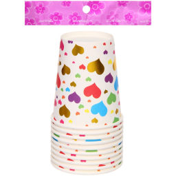 Стакан бумажный 0,2л в наборе 10 шт "Любовная история"