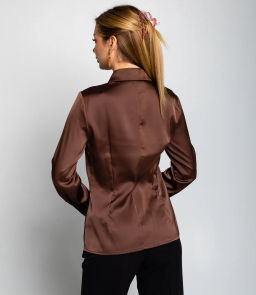 Блуза #ОКТ025022, шоколадный