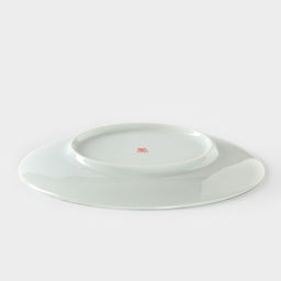 Тарелка Добрушский завод «Тулуза», d=17.5 см, фарфор, белая, синяя