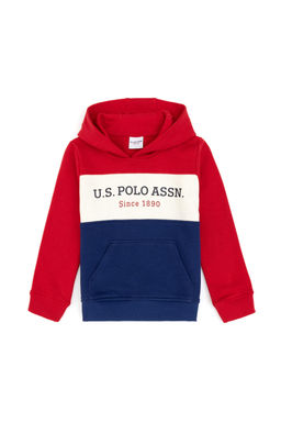 Erkek _ocuk K_rm_z_ Basic Kap__onlu Sweatshirt - U.s. polo assn фото 2