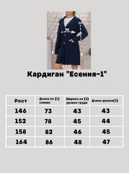 Кардиган Есения-1 синий - Ладошки фото 6