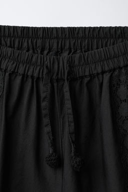PANTAL?N BOMBACHO LACE BORDADOS / Negro - Zara фото 3