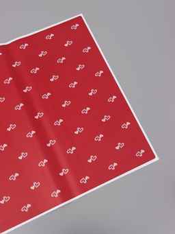 Цена за 20 шт. Пленка флористическая для цветов, «Двойные сердца», красная, 57×57 см