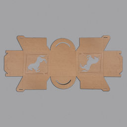 Цена за 5 шт. Кондитерская упаковка «Единорог», 2 окна, 26×26×28 см