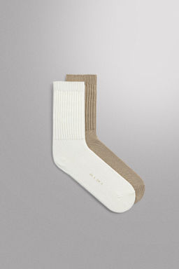 CALCETINES ENTRENAMIENTO PACK 2 / crudo-blanco