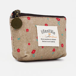 Кошелёк на молнии, цвет бежевый