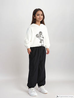 Beli Lastikli K?z ?ocuk Kargo Jogger Pantolon