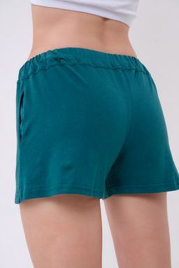 Шорты женские из кулирки Молодежные темно-зеленый - Амадэль фото 4
