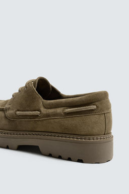 LEATHER DECK SHOES - Zara фото 6