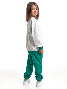 Спортивный костюм для девочки подростка UD 8048 касар/зеленый - Mini maxi фото 3