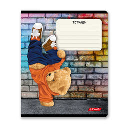 Светоч 18ТЕТк-003 Тетрадь ученическая школьная, выборочный лак, A5 18 л. на скобе 65 г/кв.м , белизна 100 % 20 шт. клетка 000711 Миша хип-хоп  фото 8