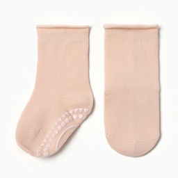 Носки детские MINAKU со стоперами, персиковый, 12-14 см