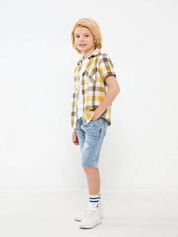 Ekose K?sa Kollu Erkek ?ocuk G?mlek - Waikiki фото 2