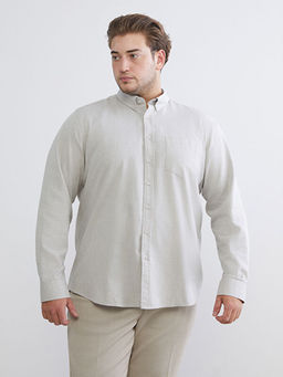 Regular Fit Uzun Kollu Gabardin Erkek G?mlek