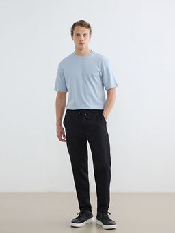 Relaxed Fit Bisiklet Yaka Erkek Ti??rt