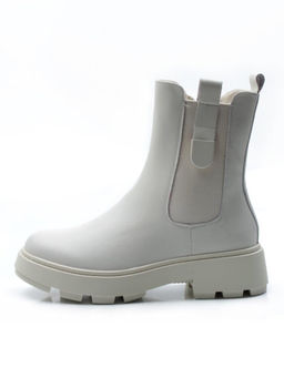 01-PCX55-2 WHITE Ботинки демисезонные женские (натуральная кожа, байка)