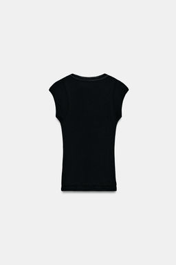 CAMISETA SUPIMA® EFECTO DOBLE / Negro - Zara фото 6