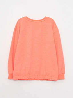 Bisiklet Yaka Nak??l? Uzun Kollu K?z ?ocuk Sweatshirt - Waikiki фото 2