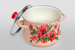 Большая кастрюля с мет.руч. с стекл. крышкой 20 см - Metrot фото 2