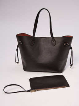 Сумка кожаная шоппер Deboro 30890 темно-коричневая