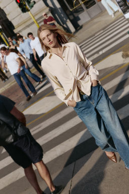 SHIRT WITH WAIST KNOT - Zara фото 3