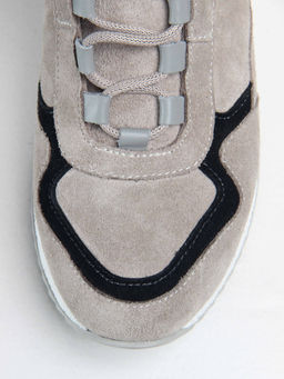 Кроссовки 150.maskgr. каменный замша/Мех