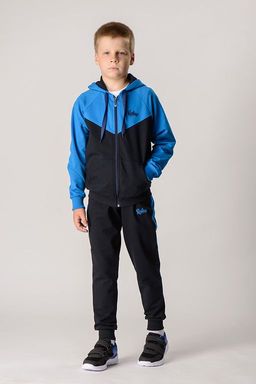 Спортивный костюм М-1120: Ярко-синий / Тёмно-синий - Relay фото 2