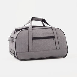 Сумка дорожная на колёсах, отдел на молнии, наружный карман, цвет серый