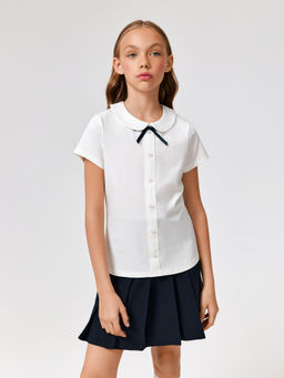 ACOOLA / Блузка детская для девочек Veil белый  фото 4