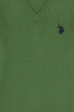 Зеленый базовый свитер для мальчика Неожиданная скидка в корзине - U.s. polo assn фото 3