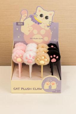 Ручка с помпоном "The foot", black